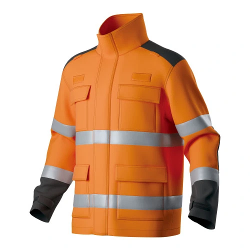 Veste HI-VIS résistante aux flammes multi-poches à deux sons