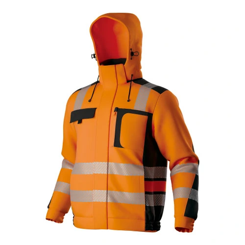 HI-VIS veste à capuche extensible et extensible à deux sons