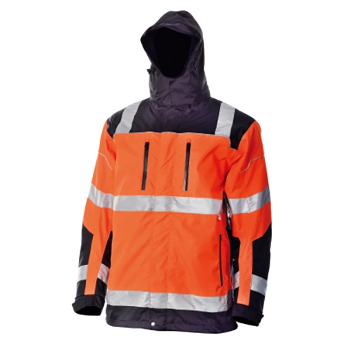 HI-VIS deux tons 2IN1 veste étanche détachable Ripstop