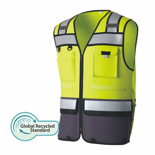 Gilet fonctionnel de sécurité HI-VIS recyclé Tricot