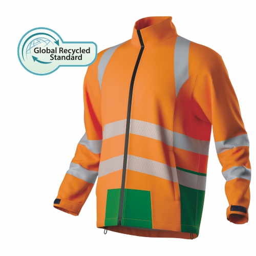 HI-VIS de softshell recyclé haute performance