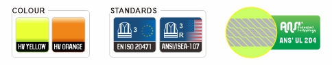 HI-VIS de travail extensibles à deux sons